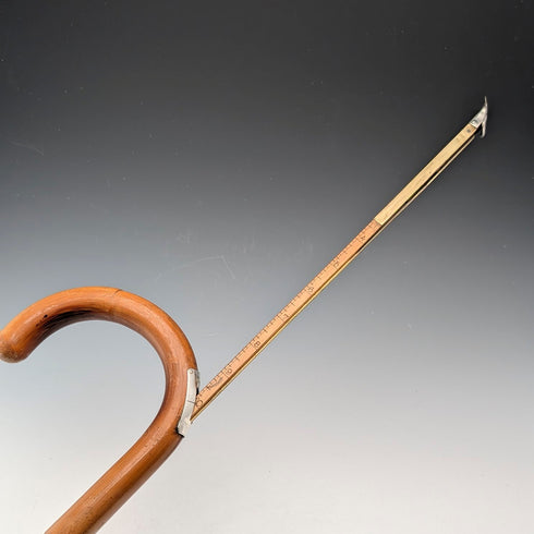 Early 20th century British antique horse measure walking stick, tan shaft, 93cm, Swaine & Adeney